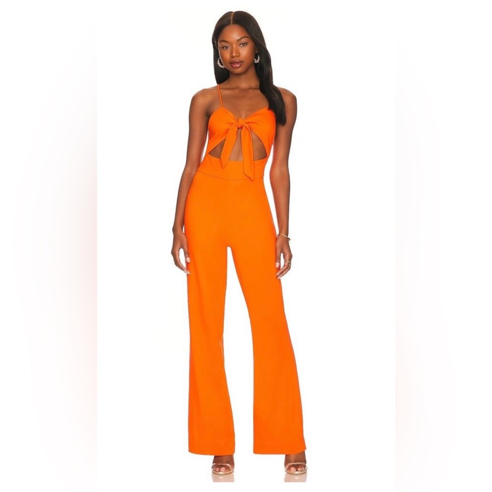 Litta by Ciara, Orange Cut-out Jumpsuit, XS